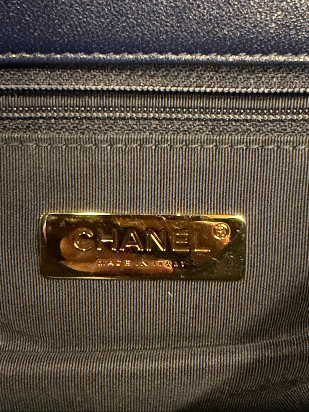 CHANEL 19 Quilted Goatskin Maxi Flap - Blue with Gold and Silver Hardware - Picture 8 of 11